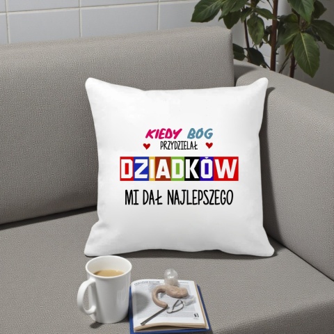 Poduszka i kubek zestaw prezent DZIEŃ DZIADKA urodziny imieniny Dziadek