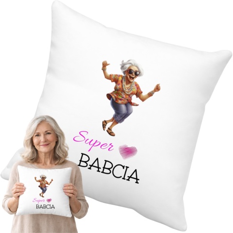 Poduszka z nadrukiem prezent DZIEŃ BABCI różne wzory Babcia