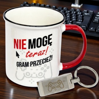 Kubek z brelokiem oryginalny śmieszny prezent upominek dla GRACZA