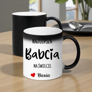 Kubek z magiczny oryginalny prezent dla BABCI upominek Babcia z imieniem