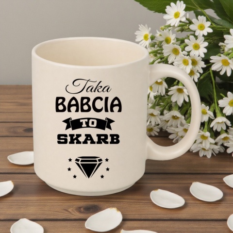 Kubek z nadrukiem piękny prezent Dzień BABCI urodziny imieniny Babcia