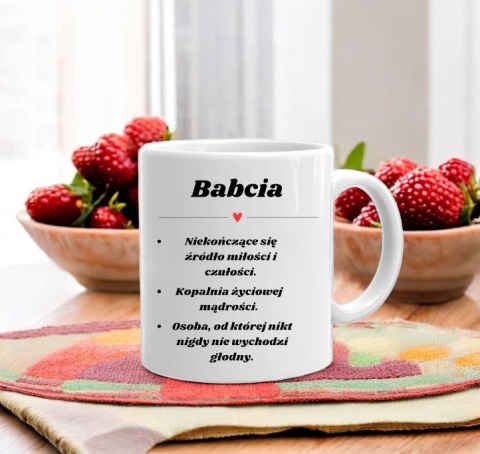 Kubek z nadrukiem śmieszny prezent Dzień BABCI urodziny imieniny Babcia