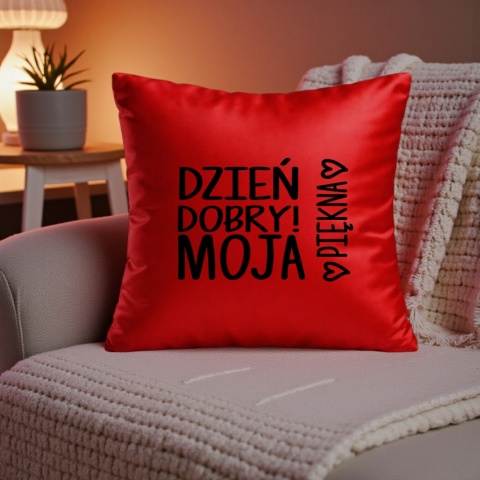 PODUSZKA SATYNOWA PREZENT WALENTYNKI DLA DZIEWCZYNY CHŁOPAKA ŻONY MĘŻA