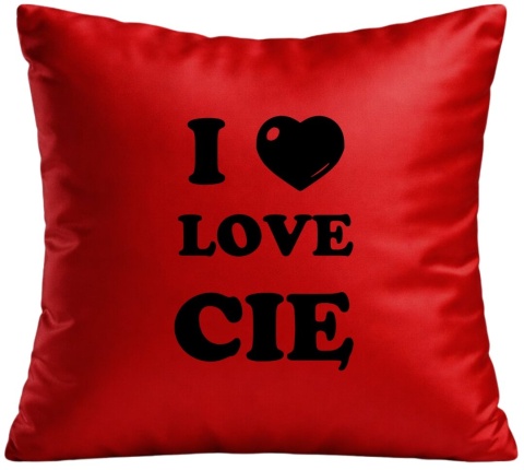 PODUSZKA SATYNOWA PREZENT WALENTYNKI DLA DZIEWCZYNY CHŁOPAKA ŻONY MĘŻA