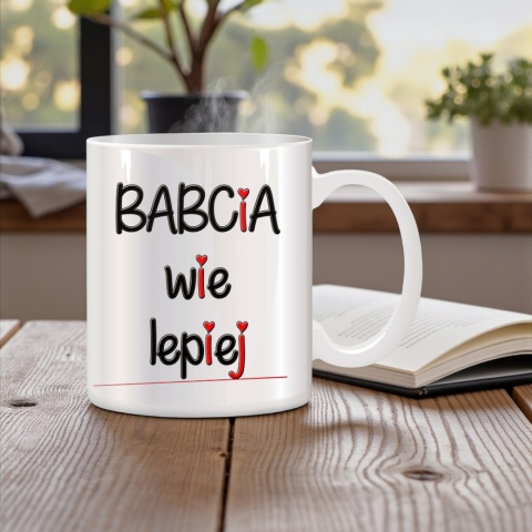 Poduszka i kubek zestaw prezent DZIEŃ BABCI urodziny imieniny Babcia