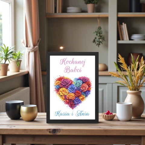 Ramka Życzenia Prezent Dzień Babci urodziny Babcia z imionami