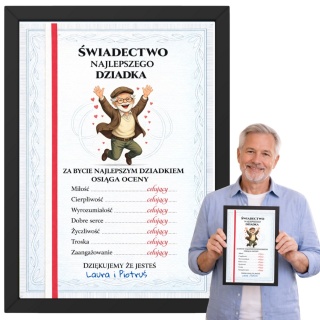 Ramka Życzenia Śmieszny Prezent Dzień Dziadka urodziny Dziadek