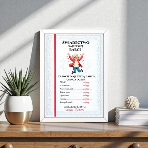 Ramka Życzenia Śmieszny Prezent Dzień Dziadka urodziny Dziadek