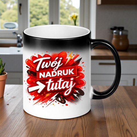 Kubek magiczny z nadrukiem zdjęcie grafika tekst logo prezent Twój PROJEKT