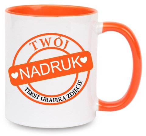 Kubek z nadrukiem zdjęcie grafika tekst logo prezent reklama Twój PROJEKT