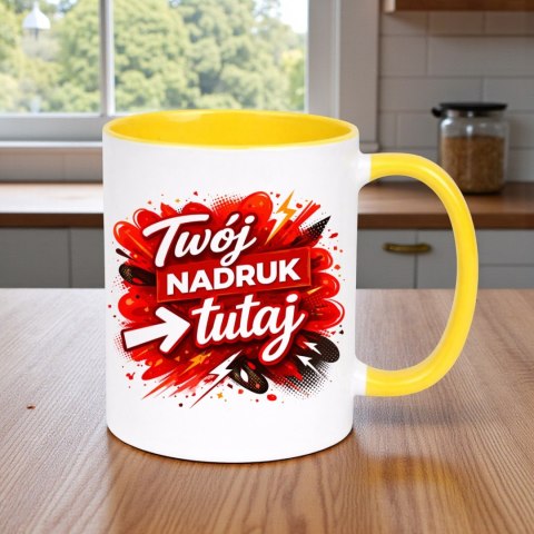 Kubek z nadrukiem zdjęcie grafika tekst logo prezent reklama Twój PROJEKT