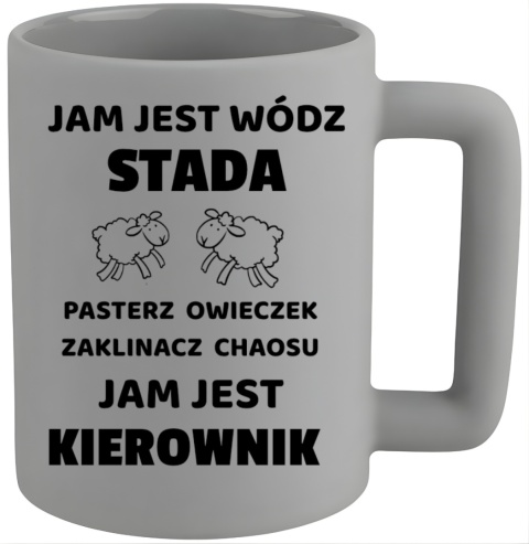 Kubek 400ml DUŻY oryginalny Prezent dla KIEROWNIKA Dzień Mężczyzny Urodziny