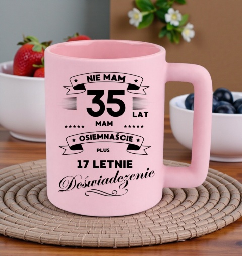 Kubek 400ml DUŻY śmieszny nadruk Prezent z dedykacją na URODZINY 35 lat