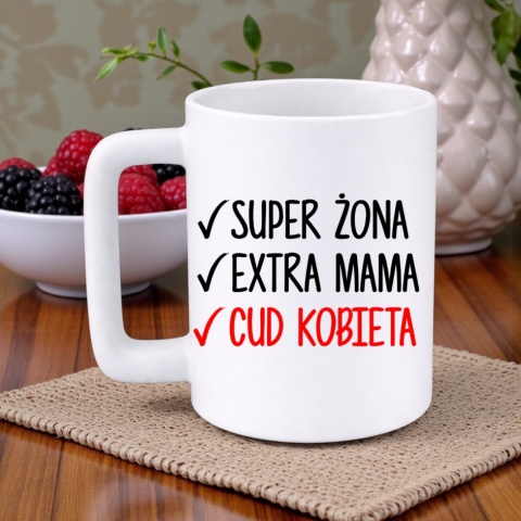 Kubek 400ml DUŻY z nadrukiem Prezent Dzień Kobiet dla Żony Mamy Kobiety
