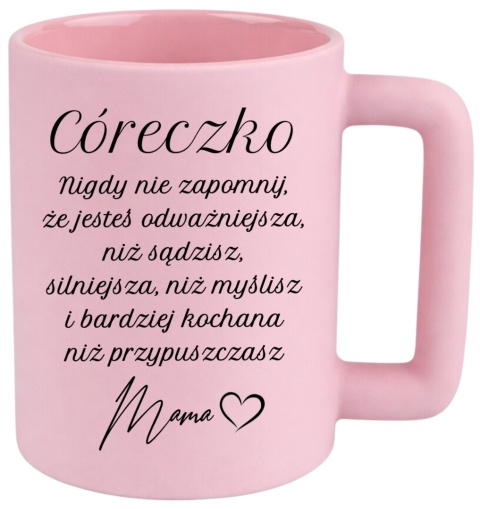 Kubek 400ml DUŻY z nadrukiem Prezent dla CÓRKI Dzień Kobiet urodziny