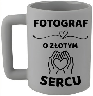 Kubek 400ml DUŻY z nadrukiem Prezent dla FOTOGRAFA Dzień Mężczyzny Urodziny
