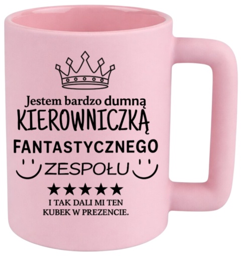 Kubek 400ml DUŻY z nadrukiem Prezent dla KIEROWNICZKI Dzień Kobiet urodziny