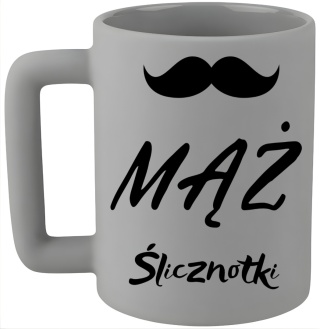 Kubek 400ml DUŻY z nadrukiem Prezent dla MĘŻA FACETA TATY Dzień Mężczyzn