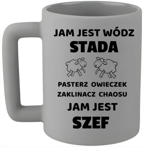 Kubek 400ml DUŻY z nadrukiem Prezent dla SZEFA Dzień Mężczyzny Urodziny