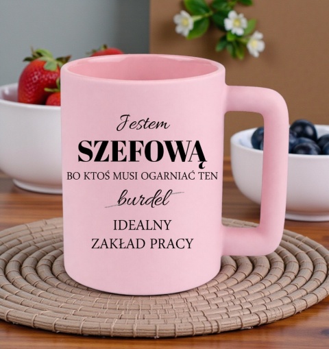 Kubek 400ml DUŻY z nadrukiem Prezent dla SZEFOWEJ Dzień Kobiet urodziny