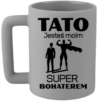 Kubek 400ml DUŻY z nadrukiem Prezent dla Taty DZIEŃ OJCA Urodziny Tata