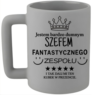Kubek 400ml DUŻY z nadrukiem Prezent dla SZEFA Dzień Mężczyzny Urodziny