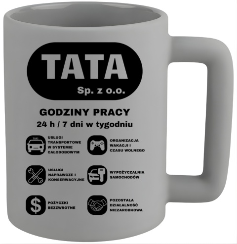 Kubek 400ml DUŻY z nadrukiem Prezent dla Taty DZIEŃ OJCA Urodziny Tata