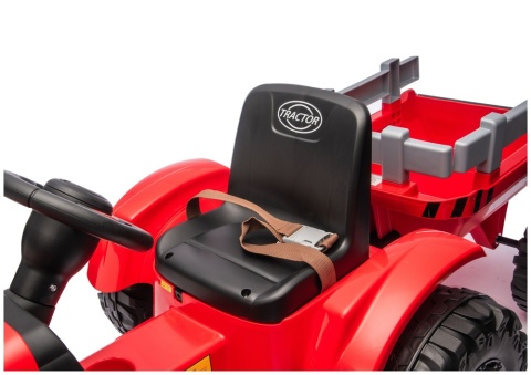 Traktor Na Akumulator CH9959B Z Przyczepą Czerwony 24V