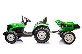 Traktor Na Akumulator HC-306 Z Przyczepą Jasno Zielony 24V