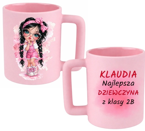 Kubek 400ml DUŻY z nadrukiem Prezent dla DZIEWCZYNY Dzień Kobiet z imieniem