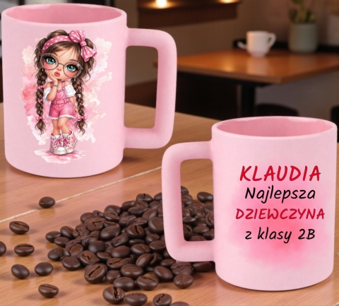 Kubek 400ml DUŻY z nadrukiem Prezent dla DZIEWCZYNY Dzień Kobiet z imieniem