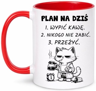 Kubek z nadrukiem PLAN NA DZIŚ prezent Dzień Kobiet urodziny dla Dziewczyny
