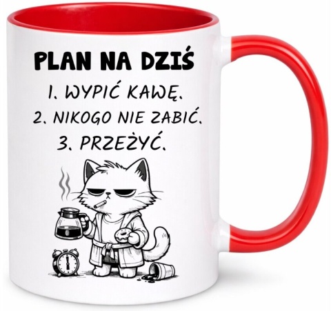 Kubek z nadrukiem PLAN NA DZIŚ prezent Dzień Kobiet urodziny dla Dziewczyny