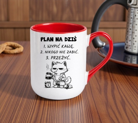 Kubek z nadrukiem PLAN NA DZIŚ prezent Dzień Kobiet urodziny dla Dziewczyny