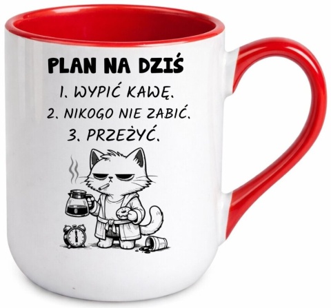 Kubek z nadrukiem PLAN NA DZIŚ prezent Dzień Kobiet urodziny dla Dziewczyny