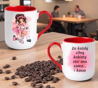 Kubek z nadrukiem prezent Dzień Kobiet urodziny dla Dziewczyny Koleżanki