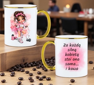 Kubek z nadrukiem prezent Dzień Kobiet urodziny dla Dziewczyny Koleżanki