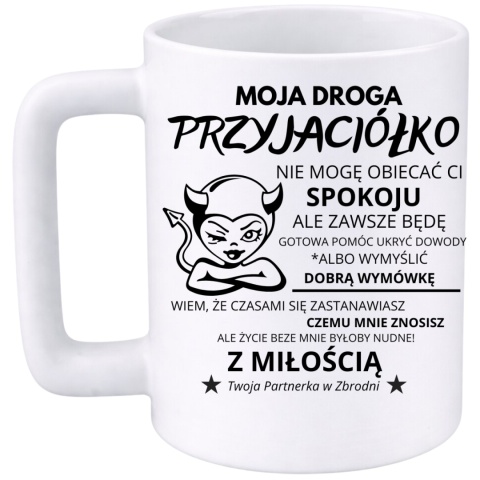 Kubek 400ml DUŻY z nadrukiem prezent Dzień Kobiet urodziny dla Przyjaciółki