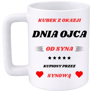 Kubek 400ml DUŻY z nadrukiem prezent Dzień Ojca urodziny dla Taty