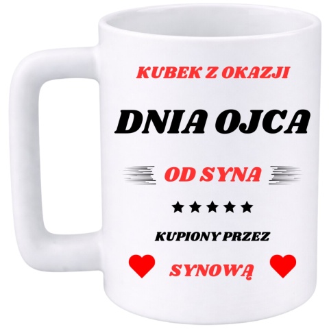 Kubek 400ml DUŻY z nadrukiem prezent Dzień Ojca urodziny dla Taty