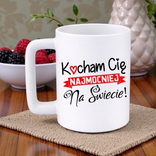 Kubek 400ml DUŻY z nadrukiem prezent na Walentynki dla Dziewczyny Chłopaka