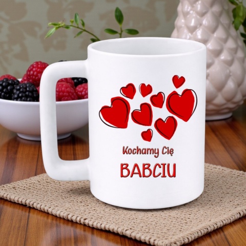 Kubek 400ml DUŻY z nadrukiem prezent Dzień Babci Babcia urodziny