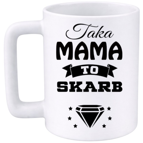 Kubek 400ml DUŻY z nadrukiem prezent Dzień Matki Mama urodziny