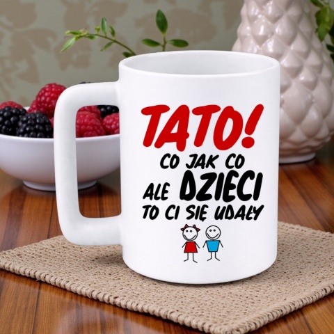Kubek 400ml DUŻY z nadrukiem prezent Dzień Ojca urodziny dla Taty