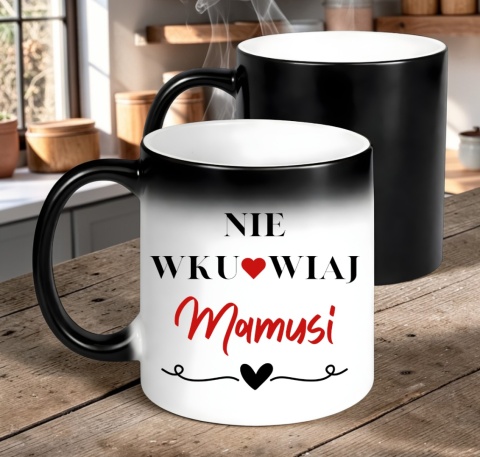 Kubek magiczny z nadrukiem prezent dla MAMY Dzień Matki Mama Teściowa