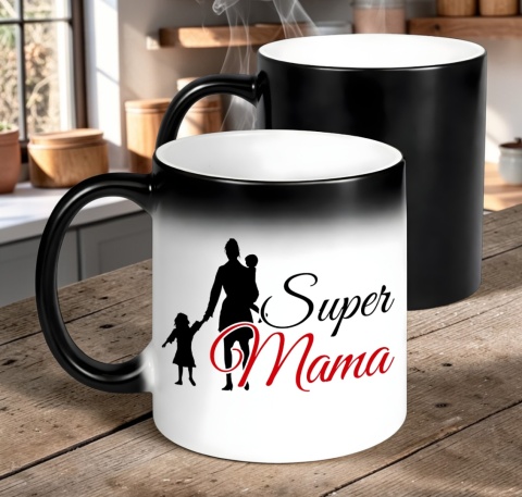 Kubek magiczny z nadrukiem prezent dla MAMY Dzień Matki Mama Teściowa