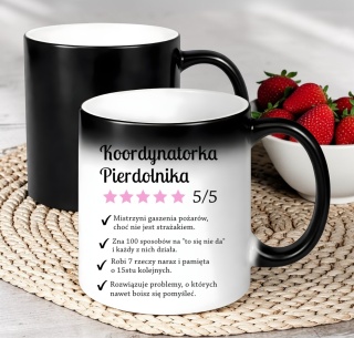 Kubek magiczny z nadrukiem prezent dla Żony Mamy Koleżanki Szefowej