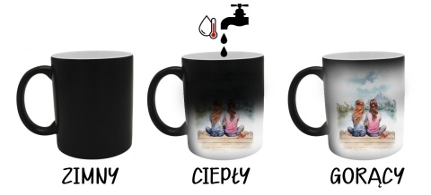Kubek magiczny z nadrukiem prezent dla Żony Mamy Koleżanki Szefowej