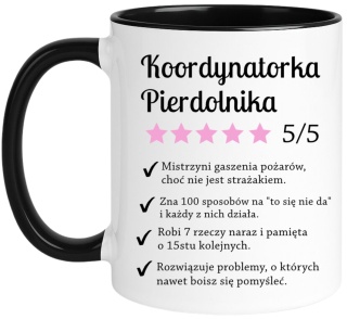 Kubek z nadrukiem śmieszny prezent dla Żony Mamy Koleżanki Szefowej