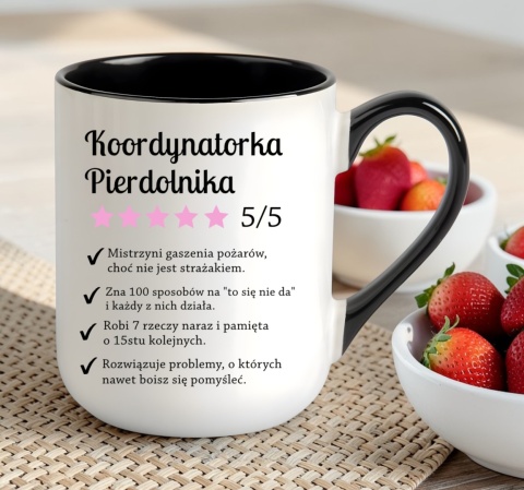Kubek z nadrukiem śmieszny prezent dla Żony Mamy Koleżanki Szefowej